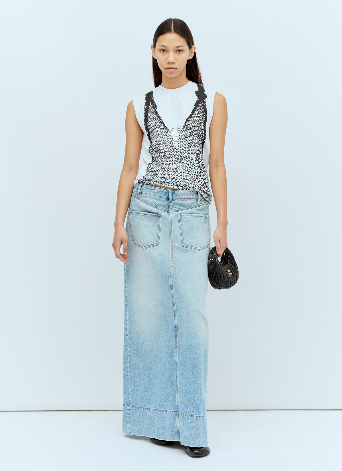 Sportmax Sportmax Women Backwards Denim Skirt