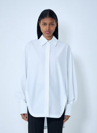 Sportmax Women Oversized Cotton Poplin Shirt