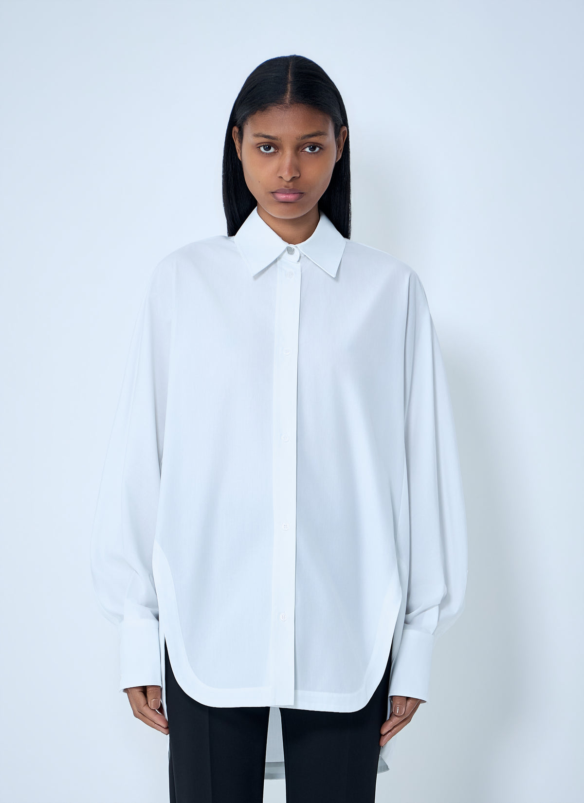 Sportmax Women Oversized Cotton Poplin Shirt