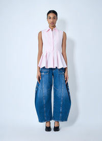 Sportmax Women Wide-Leg Denim Trousers