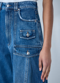 Sportmax Women Wide-Leg Denim Trousers