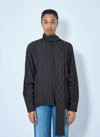 Sportmax Women Striped Tie-Neck Blouse