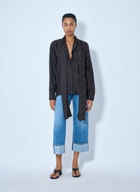 Sportmax Women Striped Tie-Neck Blouse