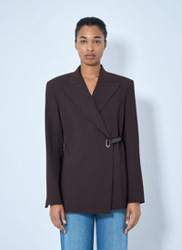 Sportmax Women Asymmetric Buckle Blazer