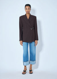 Sportmax Women Asymmetric Buckle Blazer