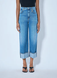 Sportmax Sportmax Women Cropped Wide-Leg Denim Jeans