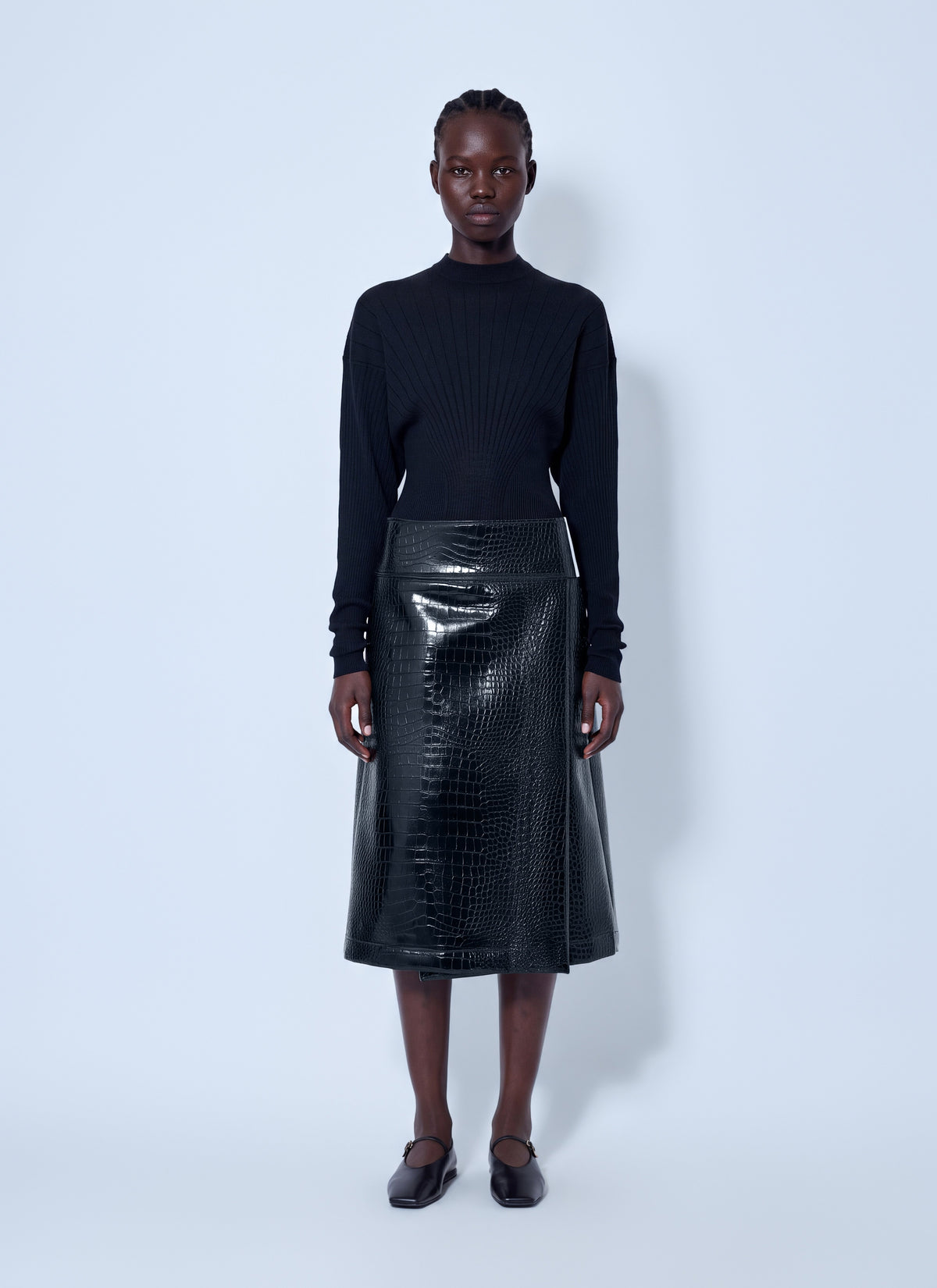 Sportmax Women Aquile Embossed Midi Skirt