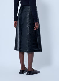 Sportmax Women Aquile Embossed Midi Skirt