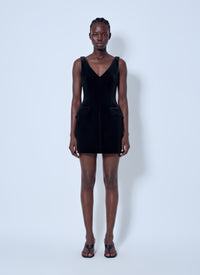 Sportmax Sportmax Women Sleeveless Velvet Mini Dress