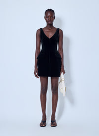 Sportmax Sportmax Women Sleeveless Velvet Mini Dress