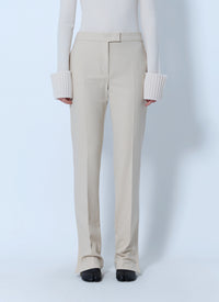 Sportmax Women Tailored Wool Grain-De-Poudre Trousers