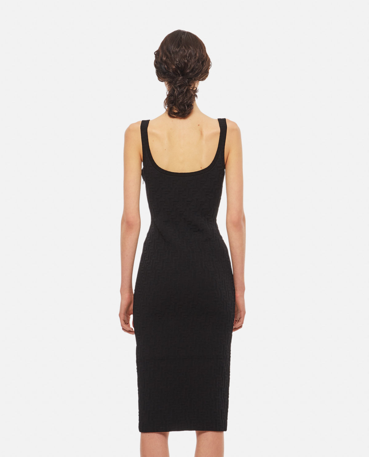 Fendi Fendi Women Ff Embossed Knitted Viscose Midi Dress