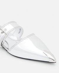 Alexander McQueen Alexander Mcqueen Women Mirror Pointed Open Back Sandals