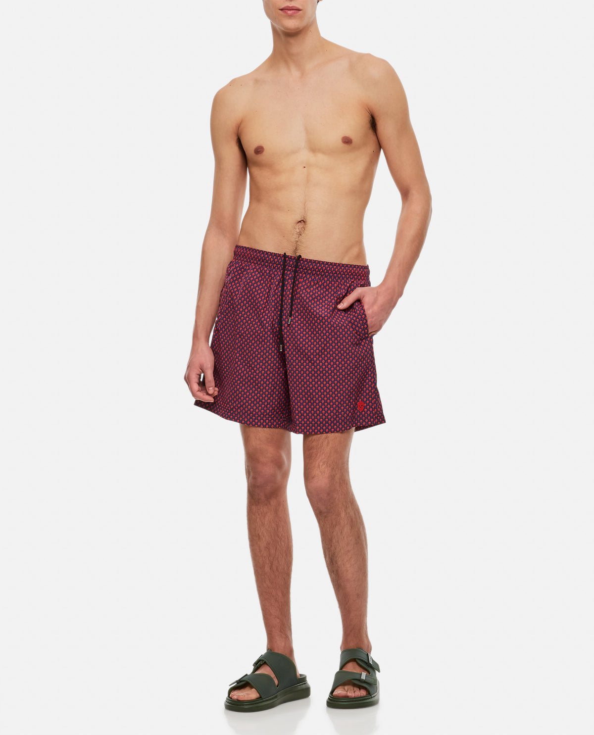 Alexander Mcqueen Men Dots Skull Swimshorts