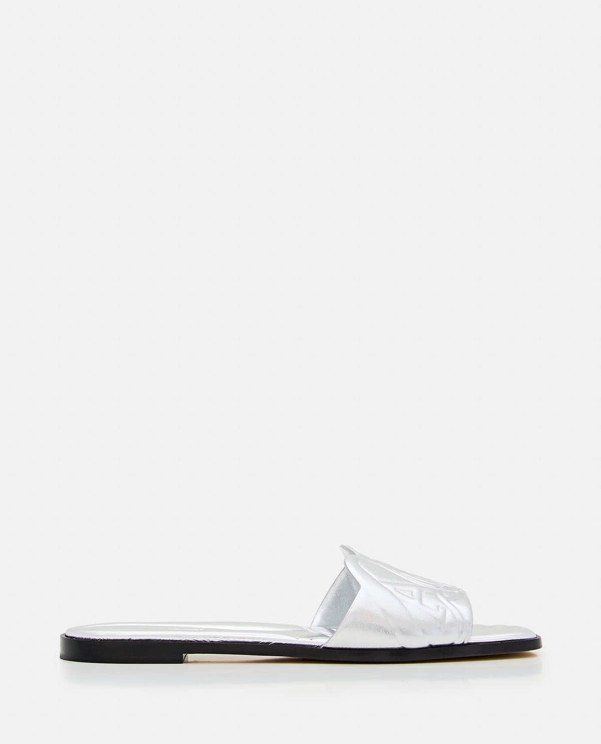 Alexander McQueen Alexander Mcqueen Women Flat Leather Slide Sandal