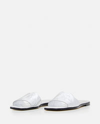 Alexander McQueen Alexander Mcqueen Women Flat Leather Slide Sandal