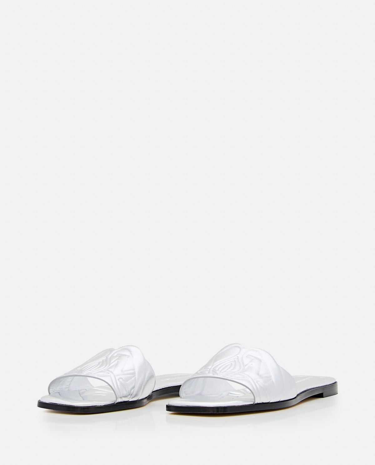 Alexander McQueen Alexander Mcqueen Women Flat Leather Slide Sandal