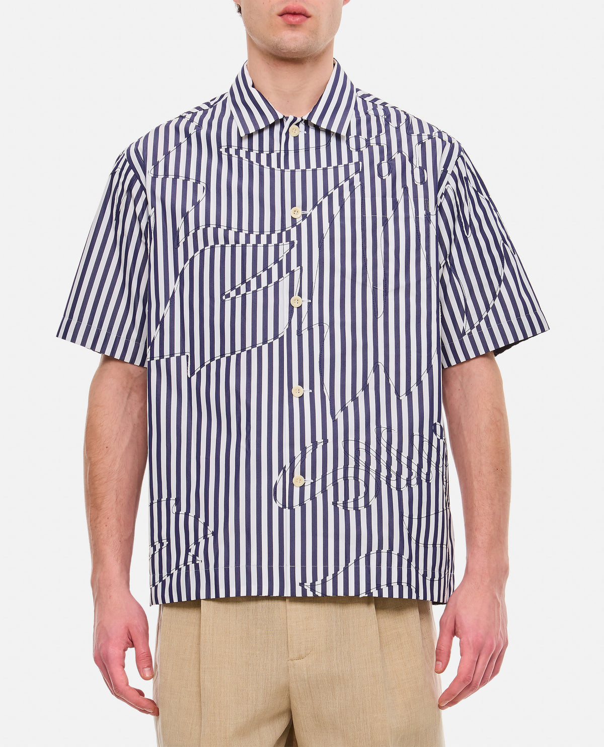 Sacai Men Cotton Poplin Shirt