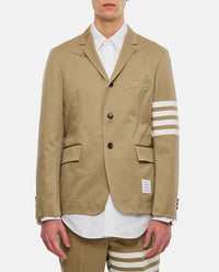 Thom Browne Men Classic Sport Jacket W/ 4 Bar In Cotton Twill
