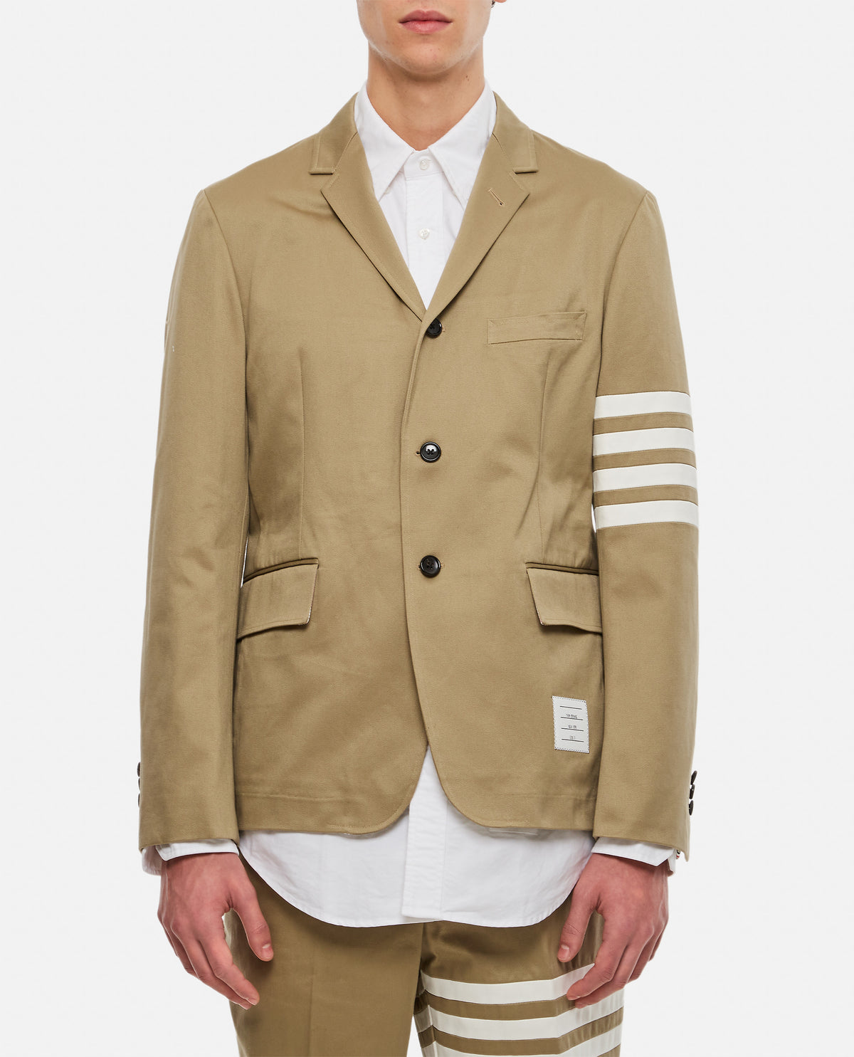 Thom Browne Men Classic Sport Jacket W/ 4 Bar In Cotton Twill