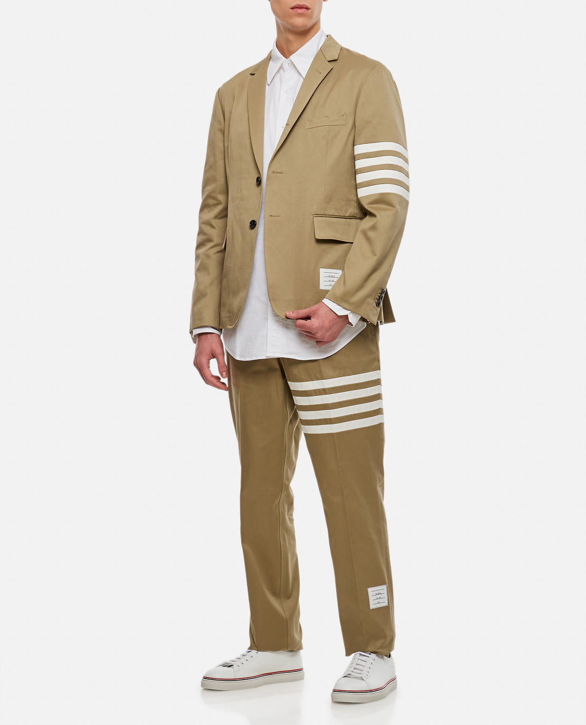 Thom Browne Men Classic Sport Jacket W/ 4 Bar In Cotton Twill