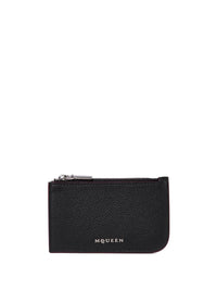 Alexander Mcqueen Women Sling Leather Card Case