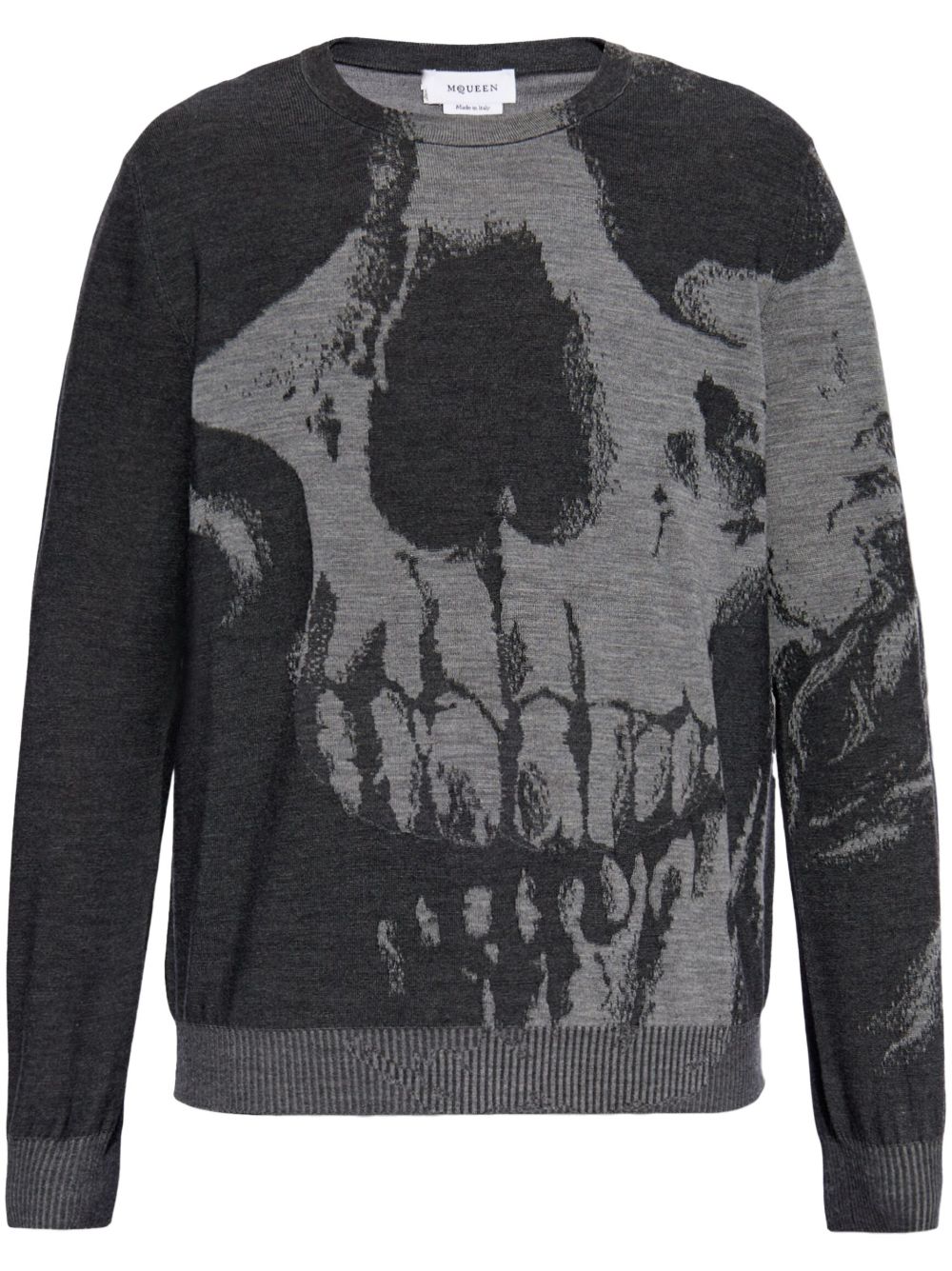 Alexander Mcqueen Men Skull Wool Sweater