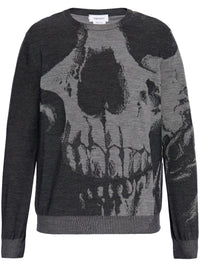 Alexander Mcqueen Men Skull Wool Sweater