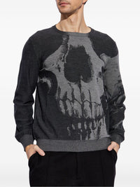 Alexander Mcqueen Men Skull Wool Sweater