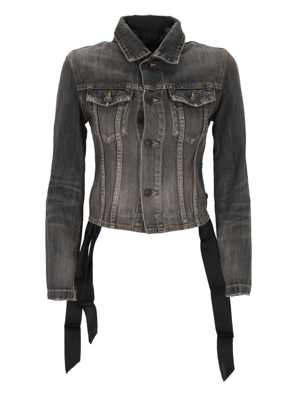 BALENCIAGA Balenciaga Women Lace-Up Denim Jacket
