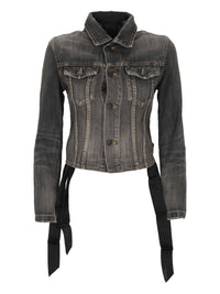 BALENCIAGA Balenciaga Women Lace-Up Denim Jacket