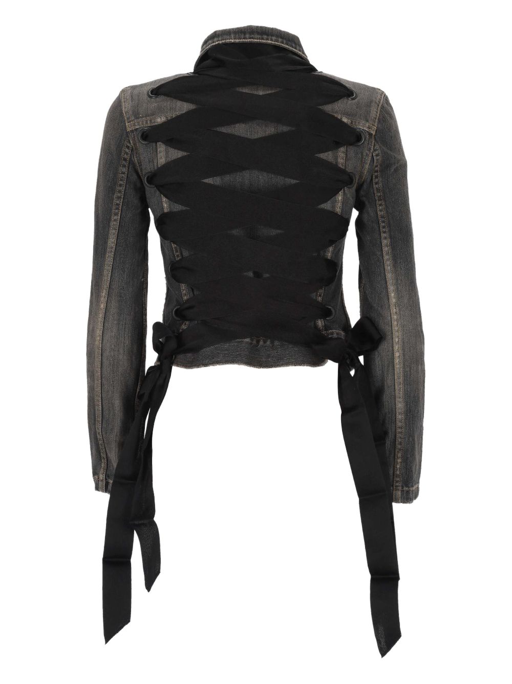 BALENCIAGA Balenciaga Women Lace-Up Denim Jacket