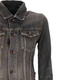 BALENCIAGA Balenciaga Women Lace-Up Denim Jacket