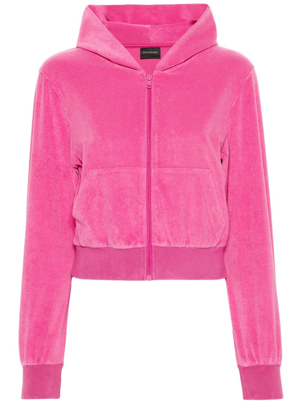 BALENCIAGA Balenciaga Women Velvet Zipped Hoodie