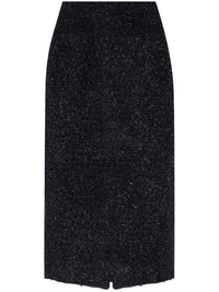 Balenciaga Women Tweed Midi Skirt
