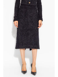 Balenciaga Women Tweed Midi Skirt