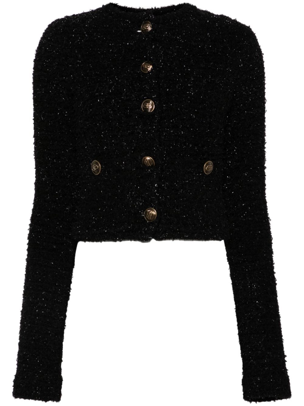Balenciaga Women Bouclé Cropped Jacket