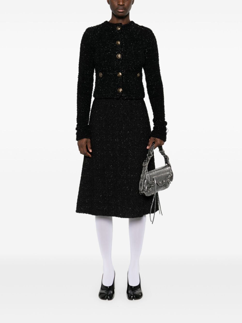 Balenciaga Women Bouclé Cropped Jacket