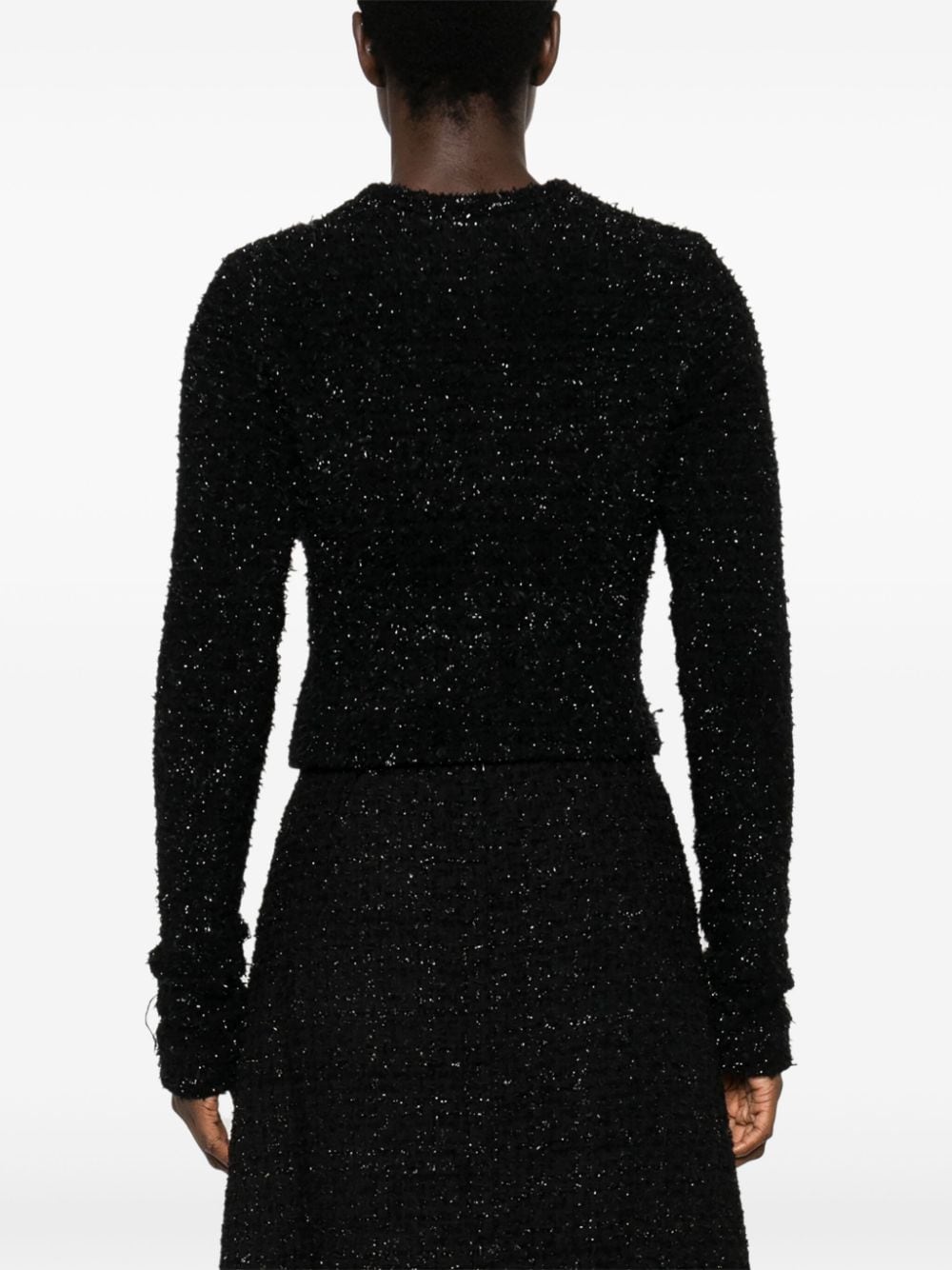 Balenciaga Women Bouclé Cropped Jacket