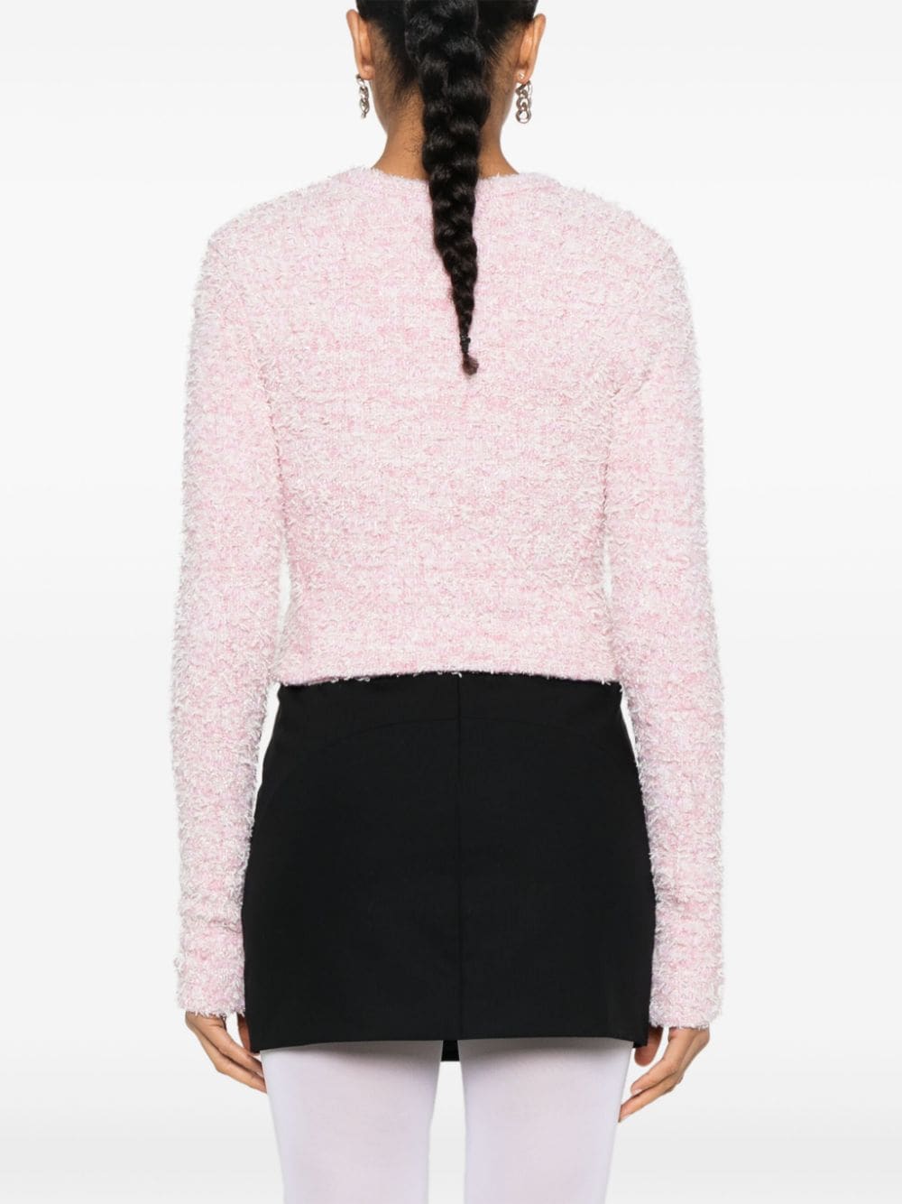 Balenciaga Women Bouclé Cropped Jacket