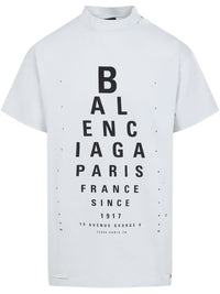 Balenciaga Women Optical Cotton T-Shirt