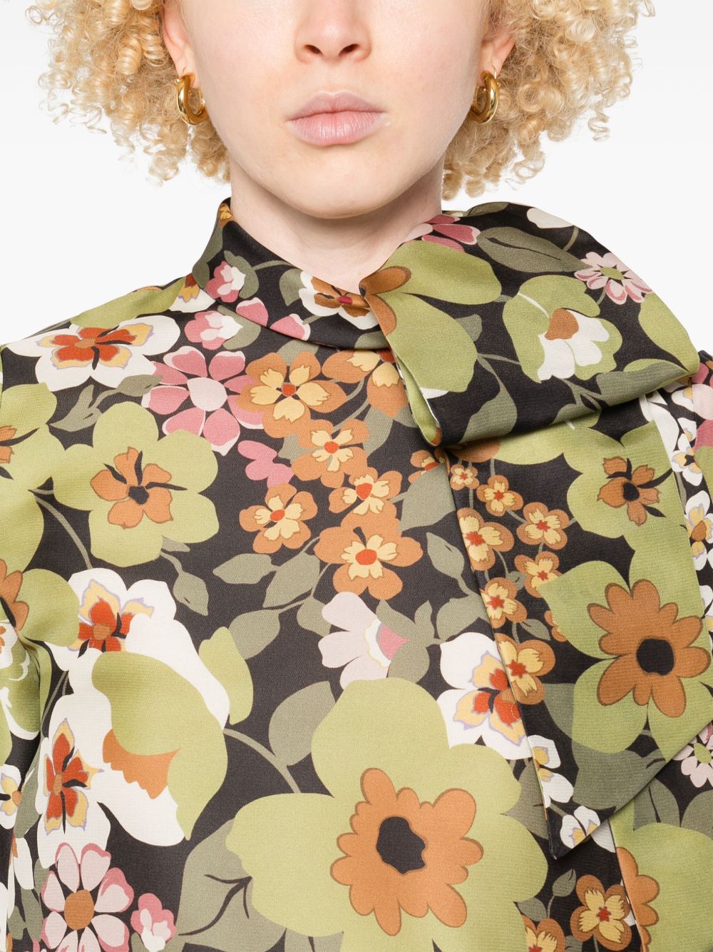 Celine Women Printed Silk Shirt