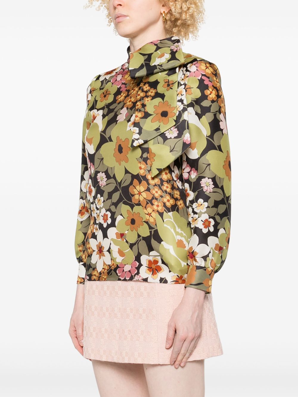 Celine Women Printed Silk Shirt