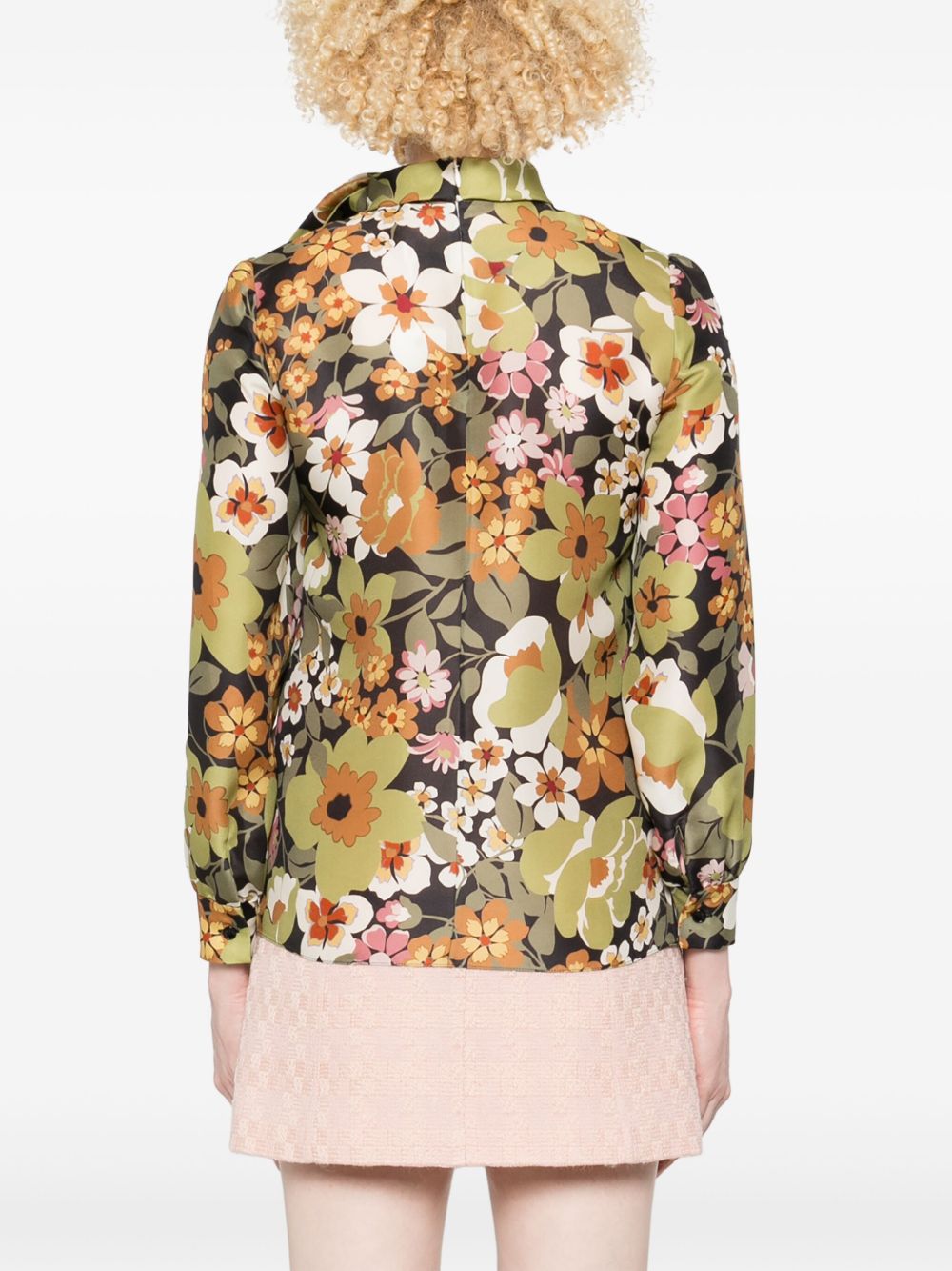 Celine Women Printed Silk Shirt