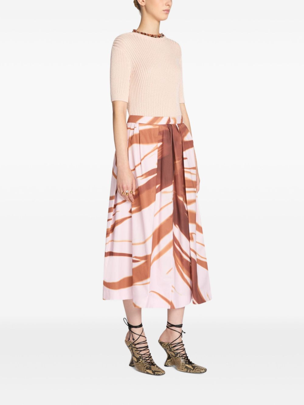 Dries Van Noten Women Soni Printed Midi Skirt