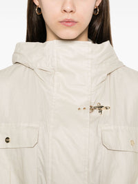Fay Women Linen And Cotton Blend Parka Coat
