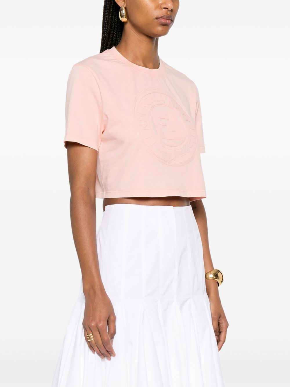 FENDI Fendi Women Logo Cotton T-Shirt