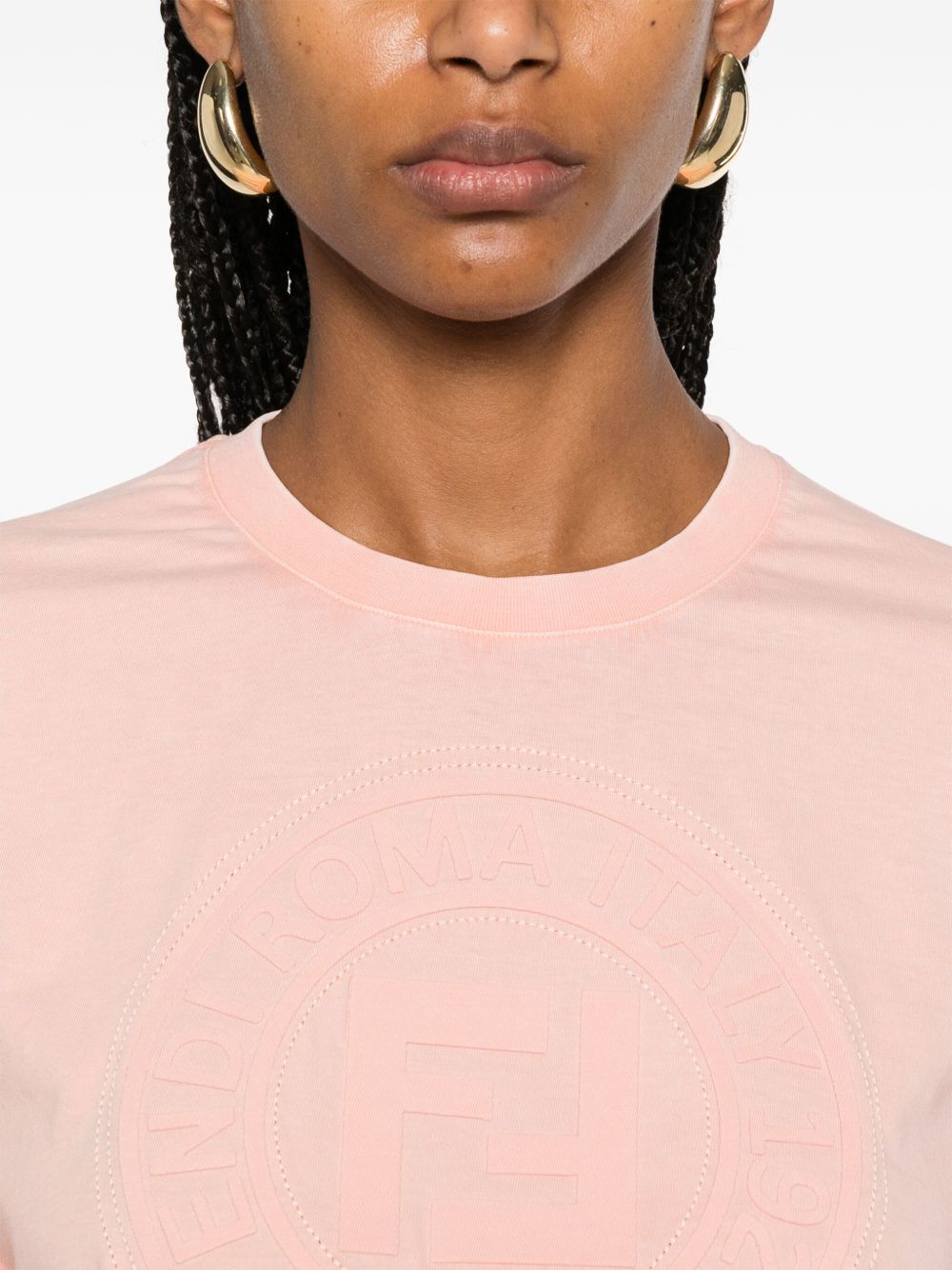 FENDI Fendi Women Logo Cotton T-Shirt