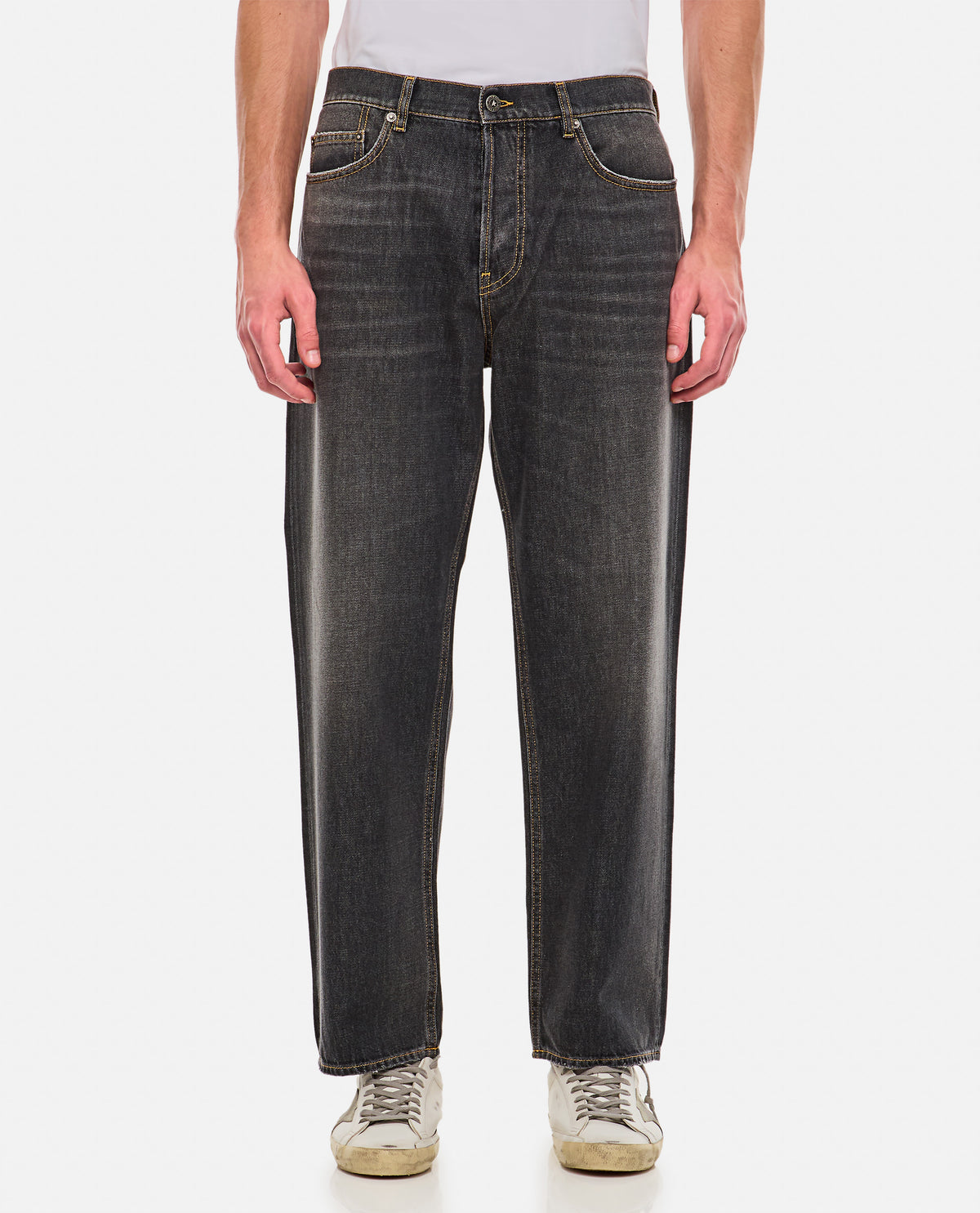 Golden Goose Golden Goose Men Golden M's Pant Cory Loose Skate Medium Washed Denim