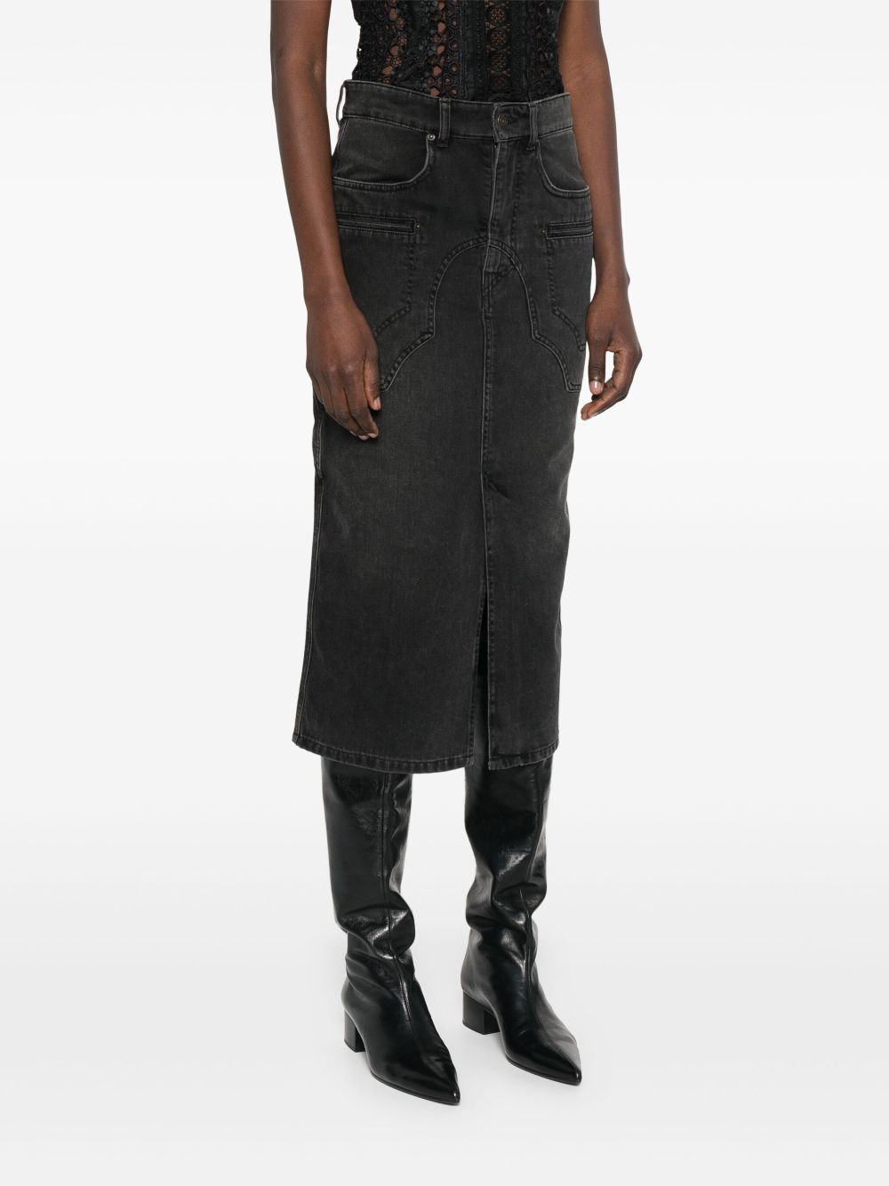 Isabel Marant Women Britt Denim Midi Skirt
